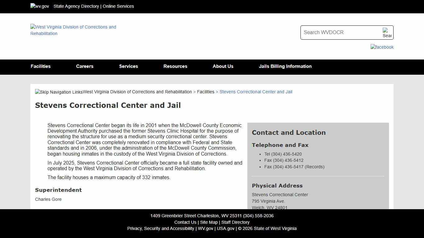 Stevens Correctional Center and Jail
