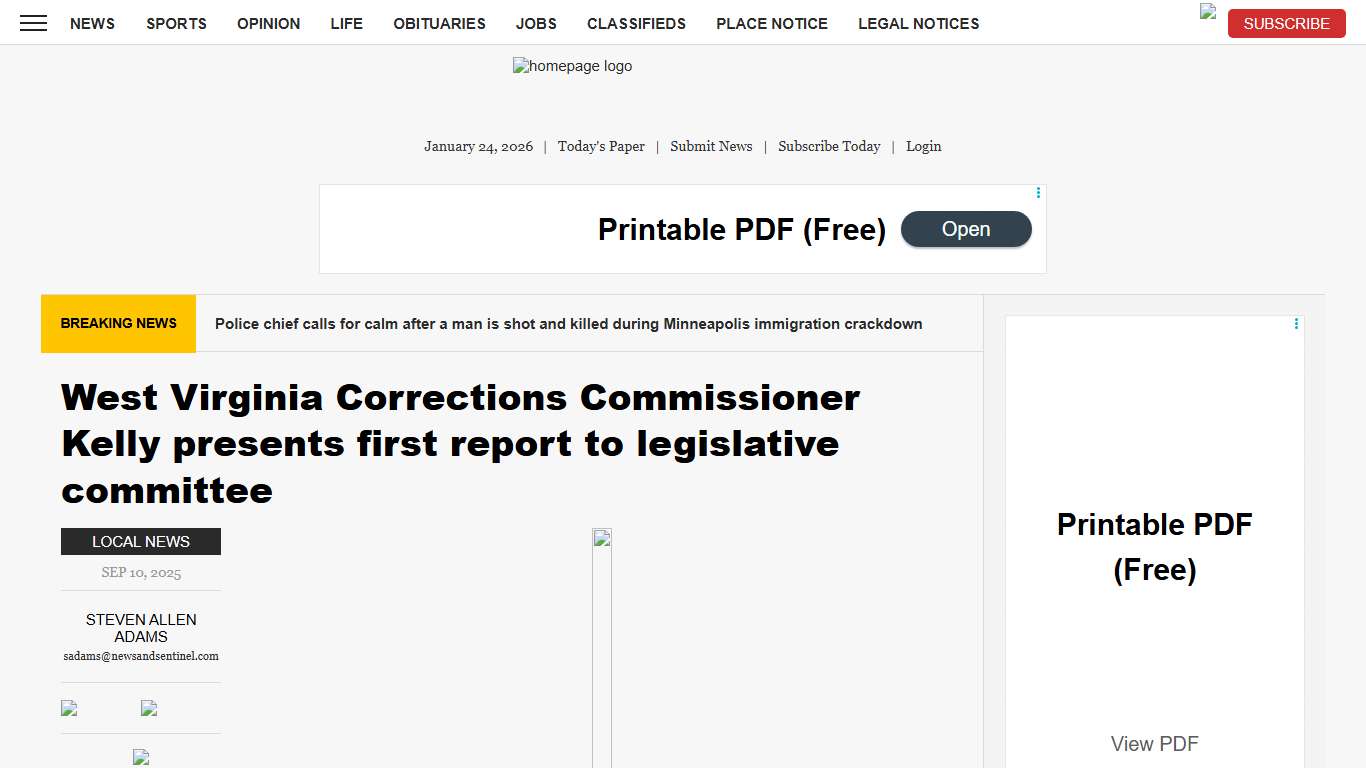 West Virginia Corrections Commissioner Kelly presents first report to legislative committee News, Sports, Jobs - News and Sentinel